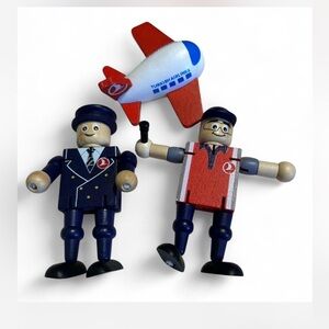 Pilot and Plane Toy Set - Red and Blue